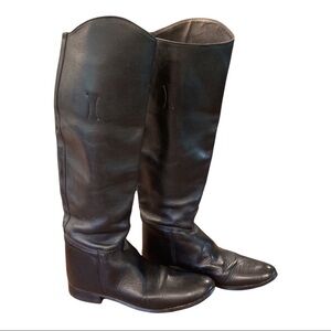 Black leather tall riding boots sz 9.5B